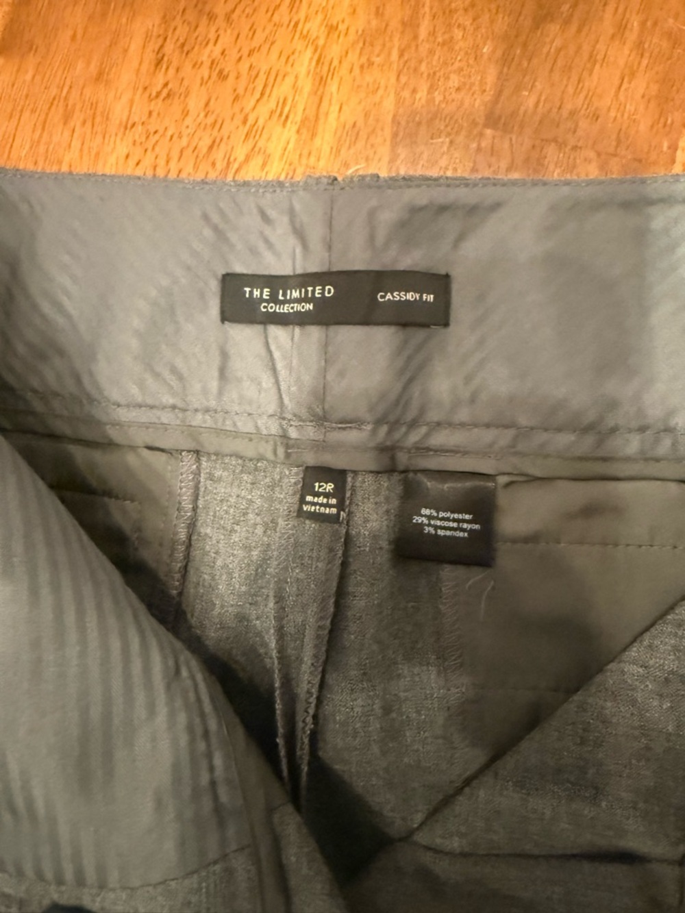 The Limited Gray Dress Pants. Cassidy Fit, size 12r - Picture 3 of 4